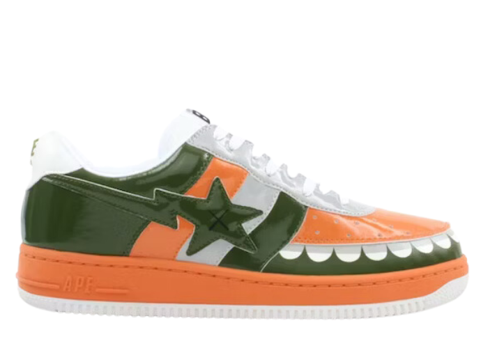 A Bathing Ape Bape Sta Low KAWS Chompers Orange Green - FS